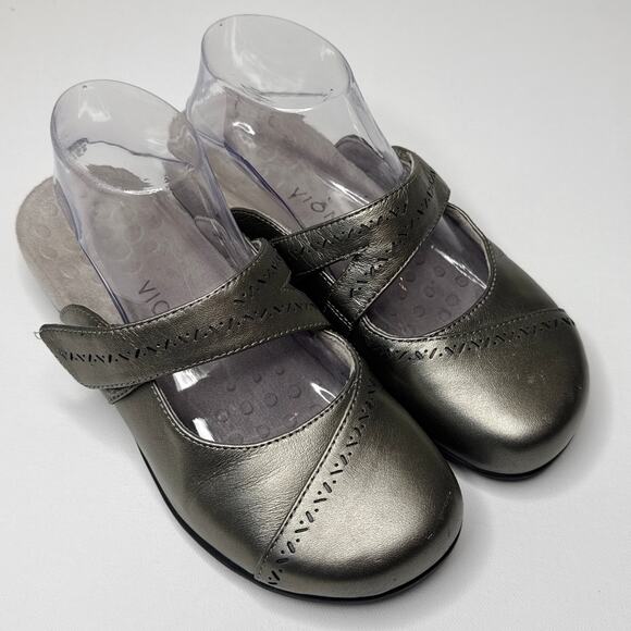 Vionic Allegra Slip-Ons Metallic Silver Women's Size 7 Orthopedic Shoes‎ Mules - Picture 2 of 10